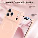 OOK Magnetic Case for iPhone 17 Pro 6.3 Inch [Wireless Charging Compatible] Soft TPU Solid Phone Cover Anti-Scratch Shockproof Protection Slim Case for Women Men - Pink
