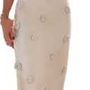 Women's Knit Maxi Dress Spaghetti Strap Floral Dresses Bodycon Knitted Beach Long Dress Backless Swim Cover up Dresses, S
