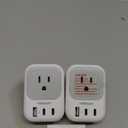 2 Pack European Travel Plug Adapter, TESSAN US to Europe Plug Adapter with 4 Electrical Outlets 3 USB Ports (2 USB C), Type C Power Adaptor for EU International Italy Iceland Spain France Germany