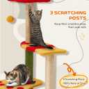 37in Cute Cat Tree Kitten Cat Tower for Indoor Cat Condo Sisal Scratching Posts with Jump Platform Cat Furniture Activity Center