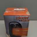 Garvee Portable Electric Space Heater - 1500W/750W Thermostat, 2-in-1 Fast Heating Ceramic Desk Heater & Fan, Safe Quiet <45 dB for Office, Room, Under Desk Use, Tip-Over Overheat Protection, Black