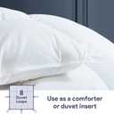 Maple&Stone King Feather Down Comforter Heavyweight White Down Duvet Insert Ultra Soft 100% Cotton Cover Fluffy King Comforter 106 x 90 Inches