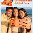 OATSBASF Bumper Case for iPhone 17 Pro Max, Compatible with Magnetic, Aluminum Frame Slim Design, Separate Metal Lens Protector, Shockproof Phone Cover 6.9 inch, Orange