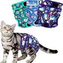 Paw Legend Cat Diapers for Female Cats Spraying Washable Reusable Kitten Diapers for Cats Incontinence Pet Diapers (3 Pack, Small)