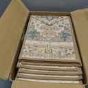 Stair Treads for Wooden Steps Indoor, 15 Pack 8" X 30" Non Slip Carpet Stair Treads with Reusable Adhesive for Kids Elders and Dogs, TPR Backing Stair Rugs Oriental Staircase Step Treads,Bohemia (Pink Brown)