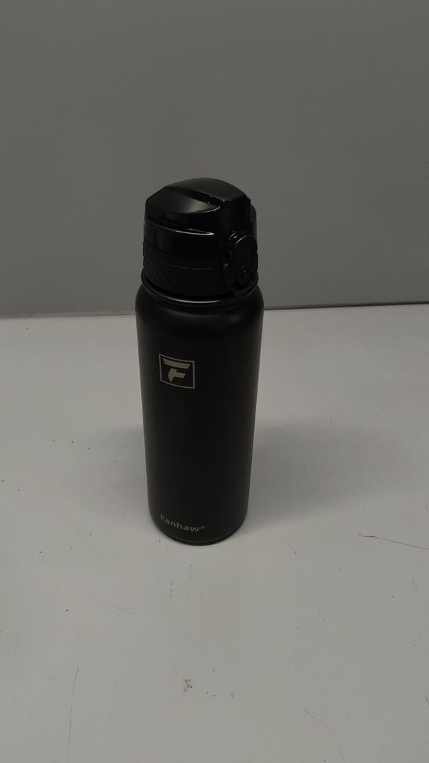 Fanhaw 20 oz Insulated Stainless Steel Water Bottle with Straw Lid, Leakproof & AntiDust Sports Bottle for Kids, Women & Men (Black)