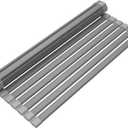 KABUM 17.72x11.81 Heavy-Duty Aluminum Alloy Roll Up Dish Drying Rack, Food-Safe Coating with Anti-Skid Silicone, Extra Wide & Thickened Sink Drying Rack for Kitchen Counter, Space-Saving Organizer