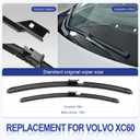 EMITHSUN 26"+19" Sprayer Wiper Blades Automotive Front Windshield Wipers Replacement for Volvo XC60 2018-2022,Not Heated Easy DIY Install (Set of 2)