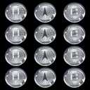 Dreyoo 4 Pack Faucet Index Buttons, Compatible with Gerber 94-445 94-446 94-447 Faucet Handles Button, Bathroom Sink Knobs Hot, Cold, Diverter Index Buttons, Acrylic, Clear