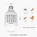 [2-Pack] BANPESTT Bug Zapper Light Bulb 2-in-1 Indoor Mosquito Zapper Gnat Trap- Electric Fly Insect Killer&Bug Catcher for Home Backyard Patio