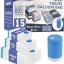 15 Pack Space Saver Storage Bags with Electric Air Pump