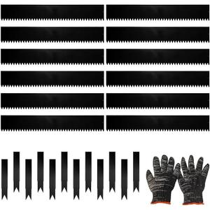 12 Pack Galvanized Steel Landscape Lawn Edging, 40" X 6" Metal Landscape Edging Border with 12 Clips, Metal Garden Edging Border, Metal Edging for Landscaping, Garden, Yard, Pathway(40Ft Total)