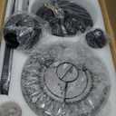 52-inch Crystal Ceiling Fan with Lights,Modern LED Fandelier with Remote Control,6-Speeds,Low Profile Flush Mount Chandelier for Living Room,Dining Room,Bedroom,Foyer