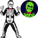 Morph Costumes Glow In The Dark Skeleton Costume For Kids - Boys Glow In The Dark Skeleton Outfit - Fun Halloween Wear (4-6 Years)