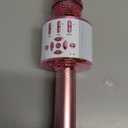 Amazmic Toys for Girls, Kids Karaoke Microphone Toddler Microphone for Kids with Lights, for Girls, Birthday Party Boys Toy Age 3 4 5 6 7 8+(Light Pink)