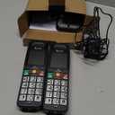 AT&T Cordless Phone, Landline Phones for Home with Smart Call Blocker, 2 Handsets Bluetooth Phone, Large Color Display, Big Buttons, Long Range, Digital Answering System: BL108-2 (Charcoal & Silver)