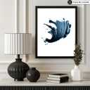 Poster Master Blue Oil Paint Poster - Oil Painting Stroke Print - Abstract & Chic Boho Art - Modern & Aesthetic Art - Living Room or Bedroom Wall Decor - 8x10 UNFRAMED (Style-04)