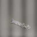 Wearlizer Floral Engraved Band Compatible with Apple Watch Bands 38/40/41/42/44/45/46/49mm Women, Two-Tone Flower Silicone Cute Sport Strap for iWatch Series 11 10 9 8 7 6 5 4 3 SE/Ultra 3 2 1 (White/Nude)