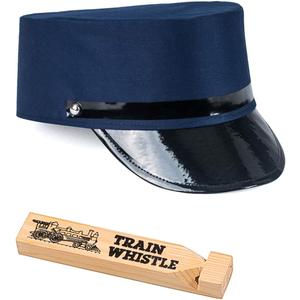 Tigerdoe Conductor Costume - Train Driver - Train Engineer Costume - Conductor Hat - - (2 Pc Set) Navy Blue