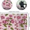 ONEART | Flower Printed Pink Jelly Vinyl Roll 12"×54" Floral Translucent PVC Vinyl Fabric 0.7 mm for DIY Crafts Sewing