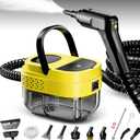 Steam Cleaner,15s Heat-Up,1.6L Tank,3-Level Adjustable Handle,2500W Steamer for Cleaning,Portable Steamer for Cleaning with 16PCS Accessories,Steam Cleaner for Home,Car,Dirt,Grease,Grout,Tile,Couch (Yellow)