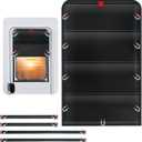 Magnetic RV Door Window Shade - 25" x 16" Foldable Blackout Window Cover with Thermal Insulation, UV Protection, Waterproof 600D Oxford Fabric for Camper Trailer, Travel Trailer, and RV Windows