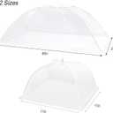 Mesh Food Covers for Outside - 2 Extra Large (40 x 24 in) & 6 Large (17 x 17 in) Food Tents, Collapsible and Reusable Food Covers for Outdoors Picnic, BBQ, Camping, Party Supplies