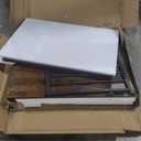 GarveeHome 82" Double Dog Crate Furniture, Large Dog Kennel Indoor for 2 Dogs, Heavy Duty Wooden Dog Crate TV Stand with 4 Drawers and Shelves, White/Brown