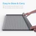 Pee Pad Holder for Dogs,Silicone Dog Puppy Pad Holder, 24 x 24 No Spill Raised Lip High Edge,Portable, Leak-Proof Mat Holder for Dog Training Pads,Square Potty Trays for Home Floor Protection