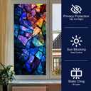 BlissYard Stained Glass Window Film 17.7x39.3 inch Static Cling Window Sticker Anti-UV Sun Blocke Home Decoration Room Office Glass Partitions Home Window Privacy Film Sticker