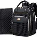 Diaper Bag Backpack,Stylish Baby Diaper Bag,Waterproof Travel Diaper Backpacks Baby Bags with Changing Pad,Stroller Straps,Insulated Pockets (Black)