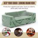 Houseables Plastic Couch Cover, Plastic Couch Covers for Pets, Clear Sofa Protector for Moving, Loveseat Protector, Cats, Storage, Pets, Spills, Heavy Duty, Waterproof, Vinyl, Thick, 84.5 x 40 x 36 in