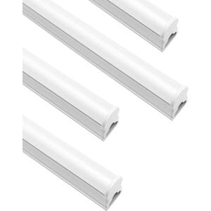 LightingWill T5 Integrated Fixture 4FT, Daylight White 6000-6500K, 20W, Linkable LED Shop Light, LED Ceiling and Under Cabinet Light,Corded Electric with Built-in ON/Off Switch, Pack of 4 