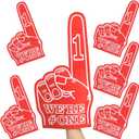 Sotiff Giant Foam Finger 6 Pack We're Number 1 Foam Hand 18 Inch Football Baseball Fan Cheerleading for Sports Celebration Pom Poms Noise Maker for Sporting Events Games