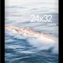 24x32 Poster Frame, Black 24 x 32 Frame for Horizontal or Vertical Wall Mounting, 1 Pack