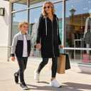 Ablanczoom Womens Long Zip Up Hoodies Comfortable Fleece Fashion Sweatshirts 2026 Casual Jackets with Pockets (Small, Black)