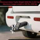 Trailer Hitch Ball Mount with 2 inch Ball & 5/8" Pin, Hollow Tube, 5000 lbs Max Gross Trailer Weight and 500lbs Max Tongue Weight, 2 Inch Drop, Black