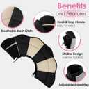 AOFITEE Dog Cone - Soft Dog Cone to Stop Licking, Comfy Cones for Dogs After Surgery, Adjustable Dogs Cones Collar Elizabethan Pet E-Collar for Medium Pets, Pet Recovery Collar, Black, Medium
