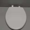 Bemis 7300SLEC Slow Close Toilet Seat, Easy Clean Hinges and Durable Plastic Seat, Made in USA, Elongated, White