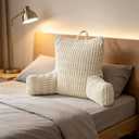 Neustern Reading Pillow for Bed, Backrest with Arms for Sitting Up Adults, Small