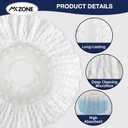 Spin Mop Replacement Head 5 Pack Magic Mop Refill for Hurricane 360 Systems, Microfiber Spin Mop Head, Round Shape Standard Universal Size