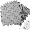 Mr. Pen Blocking Mats for Knitting & Crochet Projects, 12" x 12", 9 Pack with 150 pcs TPins, Gray Aligned Grid Knitting Blocking Mats and Pins, Water & Heat Resistant
