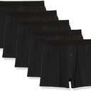 Amazon Essentials Cotton Jersey Boxers - Men's Underwear, Pack of 5, Size Medium