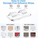 Hetyue Hooks for Outdoor String Lights Clips: 26Pcs Heavy Duty Light Hook with Waterproof Adhesive Strips - Outside Clear Cord Holders for Hanging Christmas Lighting - Outdoors Sticky Clip