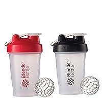 Blender Bottle Single 20oz 2 Pack - Shaker Bottles for Protein and Supplements