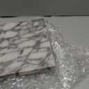 100% Real Luxury Natural Marble Vanity Tray Genuine Calacatta Viola Marble Stone Storage Trays for Home Decor Bathroom Vanity Dresser Kitchen, Non-Resin/Non-Ceramic, 11.7" x 7.8"