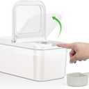 Rice Flour Storage Container - 6.5 Qt | 12 Lbs Crystal-Clear Plastic Food Storage Container Bin with Flip-up Lid, Dry Food Holder for Kitchen Pantry Organization and Storage