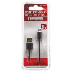 Wireless Gear Sync & Charge Cable for USB-C Devices, 6 ft