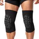 Knee Pads for Skating, Dance Kneepads for Football, Basketball, Skateboard, Workout Men - Lightweight & Elastic Gear Knee Sleeve for Wrestling, Volleyball, Climbing, Gardening, Flooring Women, (Black, Large)