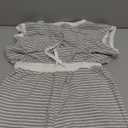 Dokotoo Women's Summer Casual Rompers Striped Shorts Overalls Adjustable Drawstring Waist Jumpsuits One Piece Outfits (Medium, Gray)